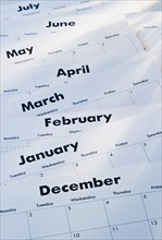 Pages of a calendar.