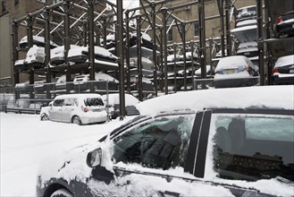 Car lot in winter. Photographer: fotog