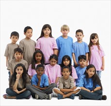 Portrait of a group of children. Photographer: momentimages