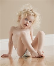 Kid in diaper. Photographer: Mike Kemp