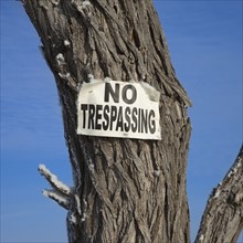 No trespassing sign. Photographer: Mike Kemp