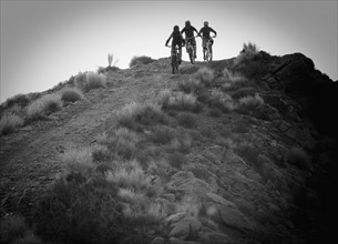 Downhill mountain bikers. Photographer: Dan Bannister