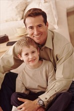 Portrait of father and son. Photographer: Rob Lewine