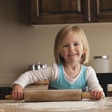Child baking. Photographer: Mike Kemp