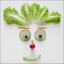 Vegetables in the shape of a smile. Photographer: Mike Kemp