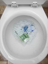 Money down the toilet. Photographer: Mike Kemp