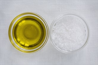 Olive oil and sea salt. Photographer: David Engelhardt