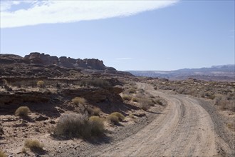 Dirt road in Arizona desert. Photographe : David Engelhardt