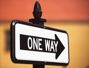 One way sign. Photographe : fotog