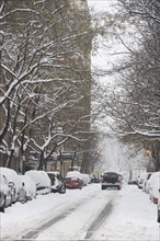 Snow covered street. Photographe : fotog