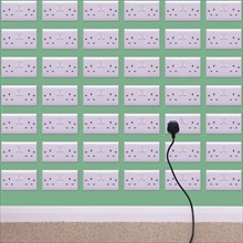 Wall covered in electrical outlets. Photographe : RTimages
