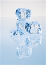 Cubes of melting ice.