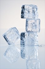 Cubes of melting ice.