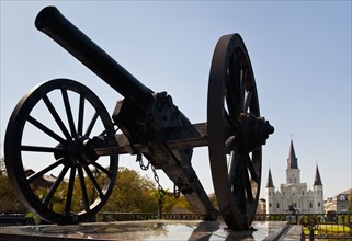 Cannon at Jackson square in New Orleans.