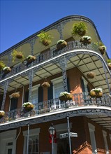 Balconies in French Quarter of New Orleans.