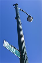 Beale Street sign and lamp post.