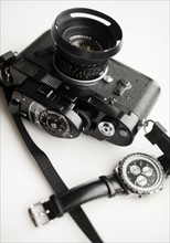 Classic camera and watch.
