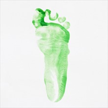 Child's footprint. Photo : Jamie Grill