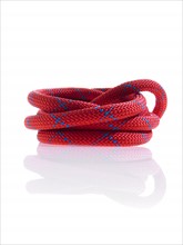 Red and blue rope. Photo. David Arky