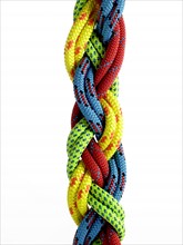 Colorful ropes braided together. Photo : David Arky