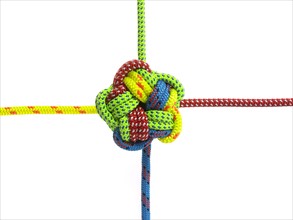 Ball of colorful rope. Photo. David Arky