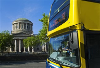 Four courts and bus.