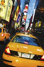 Taxi in Times Square.
