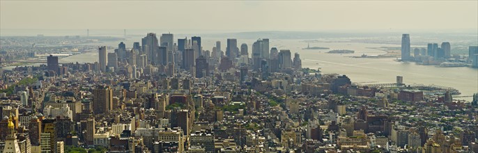 Aerial view of Lower Manhattan.