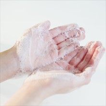 Soapy hands. Photo : Jamie Grill