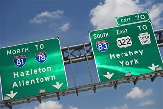 Highway signs.