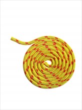 Yellow rope in a circular pattern. Photo : David Arky