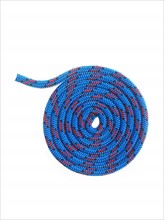 Blue rope in a circular pattern. Photo : David Arky