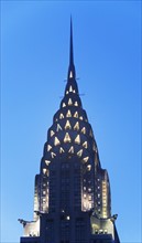 USA, New York State, New York City, Manhattan, Tower and spire of Chrysler Building. Photo : fotog