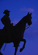 USA, Pennsylvania, Gettysburg, Cemetery Hill, statue of soldier on horse. Photo : Chris Grill
