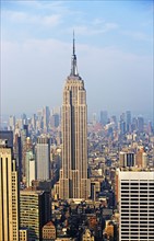 USA, New York State, New York City, Manhattan, Empire State Building, aerial view. Photo : fotog