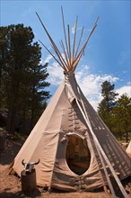 USA, South Dakota, Traditional Indian teepee.