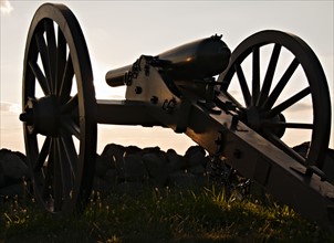 USA, Pennsylvania, Gettysburg, Cemetery Ridge, cannon. Photo : Chris Grill