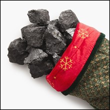 Coal in Christmas stocking. Photo : Mike Kemp