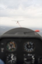 USA, New York State, Wurtsboro, Glider plane and cockpit in the foreground. Photo : David