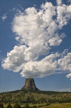USA, Wyoming, Clouds over Devil's Tower. Photo : Gary J Weathers
