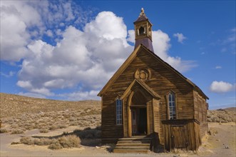USA, California, Bodie, Old church in desert. Photo : Gary J Weathers