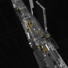 USA, New York, New York City, Traffic on 6th Avenue.