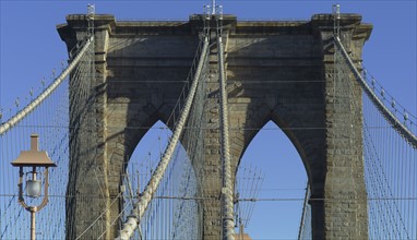 USA, New York, New York City, Brooklyn Bridge.