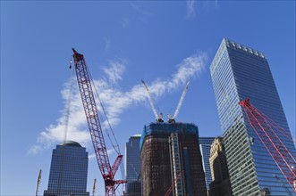USA, New York, New York City, Construction site of World Trade Center.