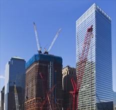USA, New York, New York City, Construction site of World Trade Center.