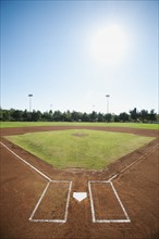 USA, California, Ladera Ranch, baseball diamond.