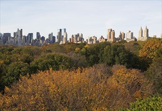USA, New York City, Manhattan skyline from Central Park. Photo : fotog