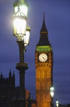 United Kingdom, London, Big Ben at night.