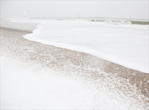 USA, New York State, Rockaway Beach, beach in winter. Photo : Jamie Grill Photography