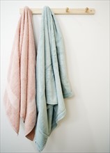 Towels hanging on rack. Photo : Jamie Grill Photography